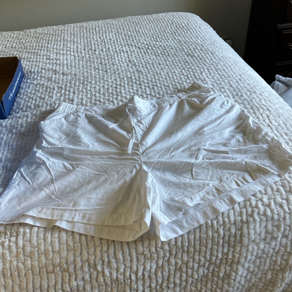 Lane Bryant Classic White Slub Shorts